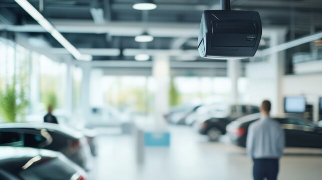 Thief alert in a car dealership with security staff monitoring the lot. Featuring immediate detection and response