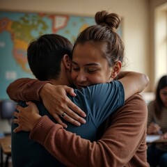 Moment of Emotional Support and Celebration in the Classroom