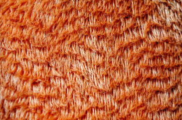 Macro of details orange carpet, background and Texture of orange carpet
