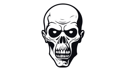 Fototapeta premium simple zombie shape vector illustration