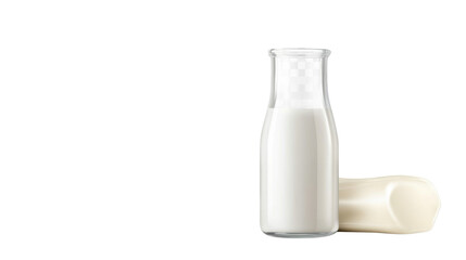 milk bottle isolated on white background