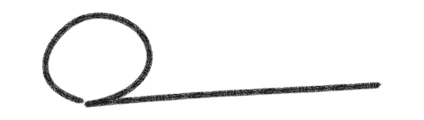 シンプル黒線　チョーク風　円あり