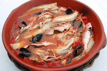 Brodetto is a typical soup made with fresh fish caught in the Adriatic and typical of the Marche and Abruzzo regions