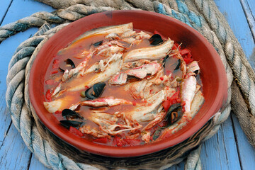 Brodetto is a typical soup made with fresh fish caught in the Adriatic and typical of the Marche and Abruzzo regions
