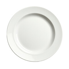 A simple transparent plate placed on a plain transparent background for a clean and minimalist presentation, transparent dish plate on transparent backgroundfile