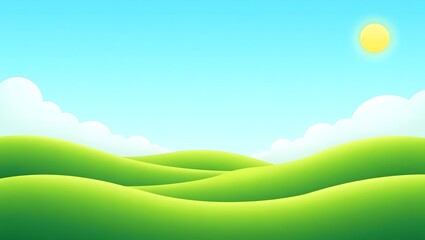 Obraz premium green grass and blue sky