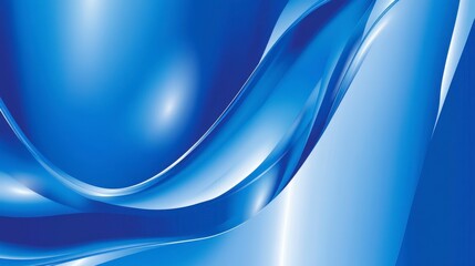Obraz premium Stunning Blue Abstract Waves Design - Modern Graphic Art