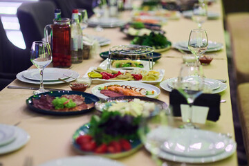 A table with various festive treats