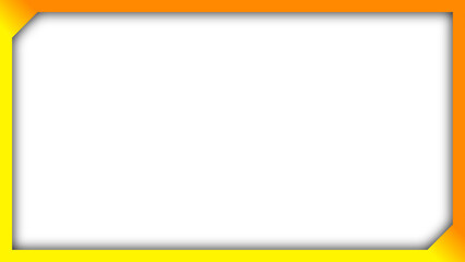 2グラデーションのフレームデザイン:橙＆黄