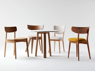 round table with four chairs