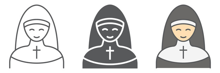 Branch icon collection, easter and summer, plant icon set, vector graphics, a linear pattern on a white background, eps 10