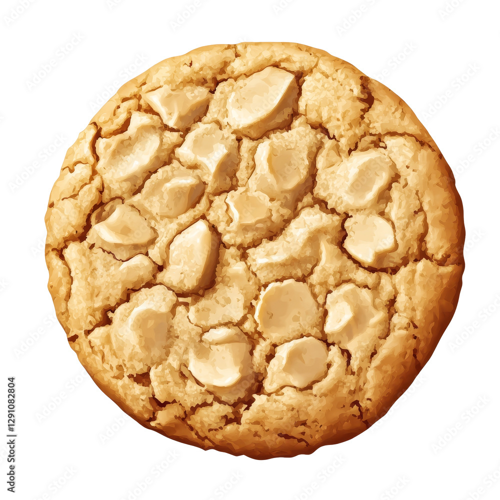 Poster delicious cookie featuring rich textures and soft edges on a transparent background ready for any cu