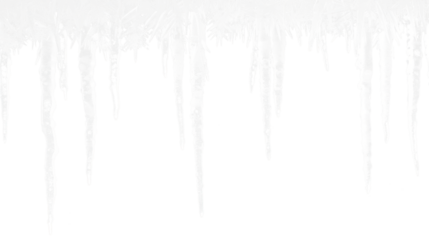 icicles border frame isolated on white or transparent png