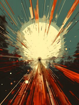 
23h
A sci-fi movie poster in which a collection of lines with multi-pronged dull-toned colors is presented at speed, showing traces of the past