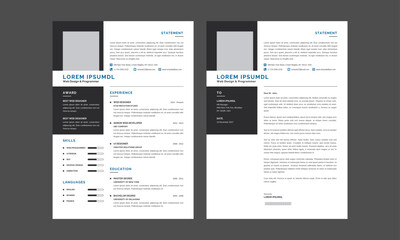 Clean Resume Layout, Minimalist resume cv template, Resume design template

