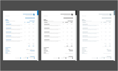 Clean corporate letterhead template design, Modern letterheads design template, Professional company letterheads template for business and project.

