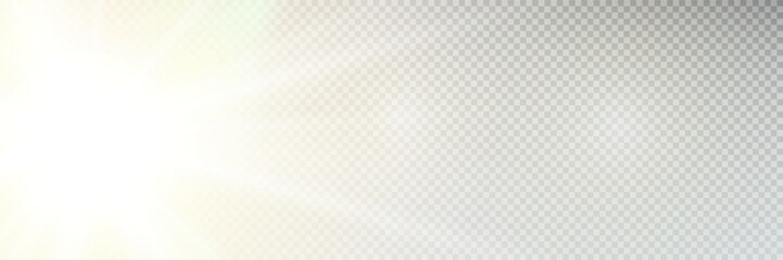 Glow light star, yellow sun rays, gold glare bokeh. Flash yellow sun, star flashed with sparkles.