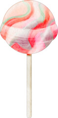 watercolor lollipop