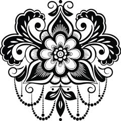mandal design floral vector art