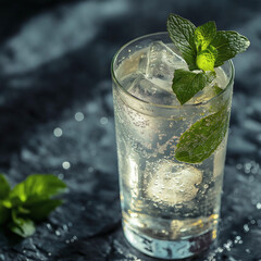 Fototapeta premium Refreshing Mint-Infused Sparkling Drink