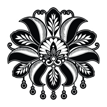 Floral mandal design vector art template