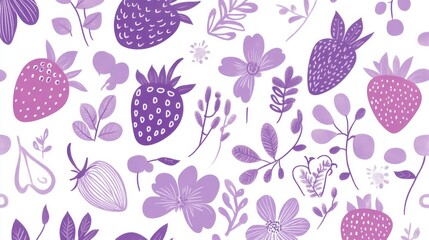 Beautiful Purple Floral Pattern Design for Fabric, Wallpaper, and Home Decor