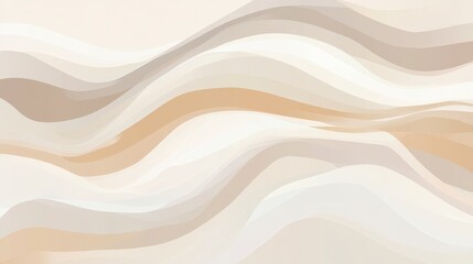 Fototapeta premium Serene Abstract Wave Design: A Modern Landscape with Delicate Color Gradients