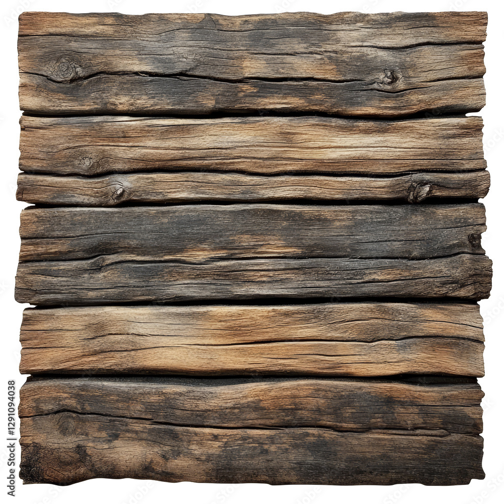 Aufkleber old wood plank texture background with rustic appeal isolated on a transparent surface for versatile