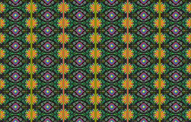 tribal ethnic themes geometric seamless background with a Peruvian american indigenous pattern. Textile print with rich native American tribal themes in an ethnic traditional style. 