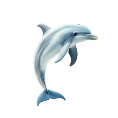 Obraz premium Dolphin gracefully leaping against a transparent background showcasing a serene aquatic moment in vibrant detail, dolphin isolated on transparent background