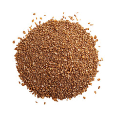 Brown teff grain isolated on a transparent background showing its fine texture and distinct color, Brown Teff Grain isolated on transparent background