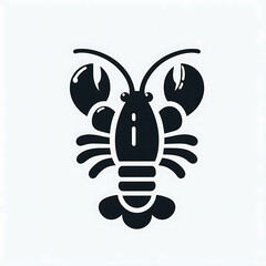 Obraz premium lobster icon of black shape illustration isolated on white background