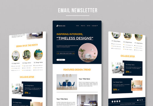 Interior Email Newsletter Layout