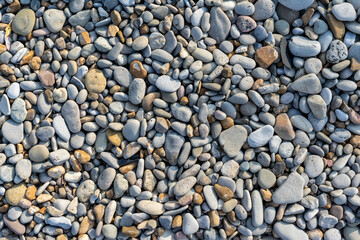 pebbles, round stones of different sizes and colors