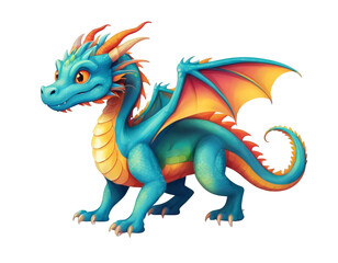 Fototapeta premium Colorful Fantasy Dragon Illustration