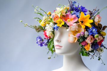 Elegant Floral Headpiece – A Stunning Springtime Flower Crown