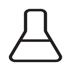 Outline of a half-filled test tube, symbolizing an ongoing or paused experiment.