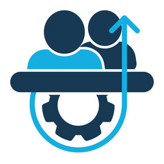 change management Icon with Trendy Duo Tone Style