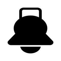 Solid bell icon with a dot on the side, symbolizing a new or unread notification. Popular in app UI for messaging or update alerts.