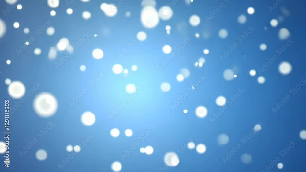 Poster abstract blue bokeh particles on soft background
