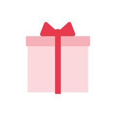 シンプルでフラットなプレゼントのベクターアイコンイラスト｜Simple & Flat Gift Box Vector Icon