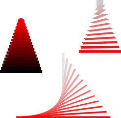 Fototapeta premium stylized arrows of various shapes and sizes for decoration and decoration, infographics, vector