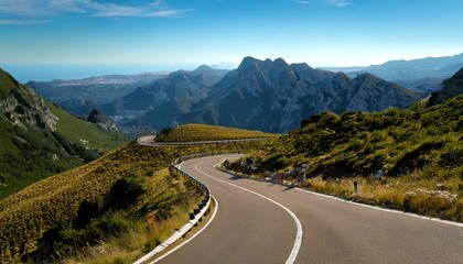 Fototapeta premium View of a winding road in a mountainous area