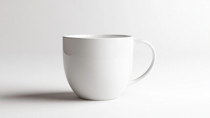 Fototapeta premium A single ceramic coffee mug on a pure white background