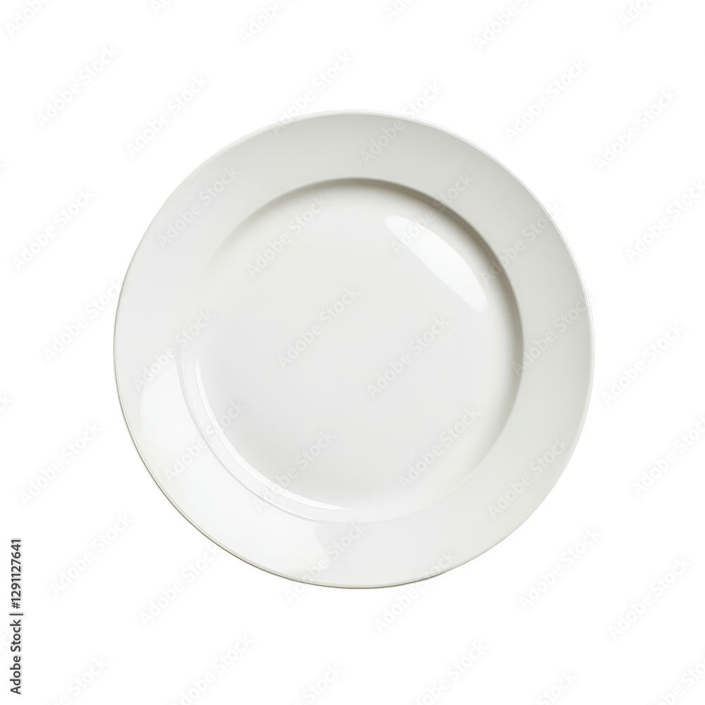 Poster empty transparent plate on a plain transparent background, ideal for showcasing culinary presentatio