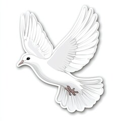 White Dove in Flight
