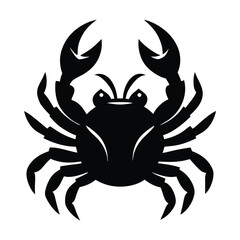 crab icon of silhouette vector illustration isolated on white background