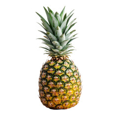 Fototapeta premium Fresh pineapple isolated on a transparent background showcasing its vibrant color and unique texture, Sliced pineapple isolated on transparent background