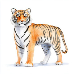 Fototapeta premium majestic tiger illustration showcasing its vibrant orange and black stripes, symbolizing