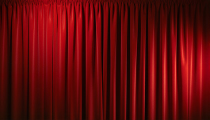 Red stage curtain background for theater promotions, performance advertising, event presentations, and artistic or creative projects, enhancing visual appeal and engagement in various media